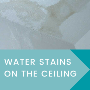 water stains on the ceiling