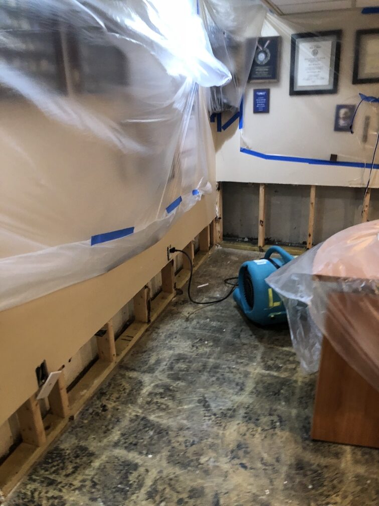 water damage in basement