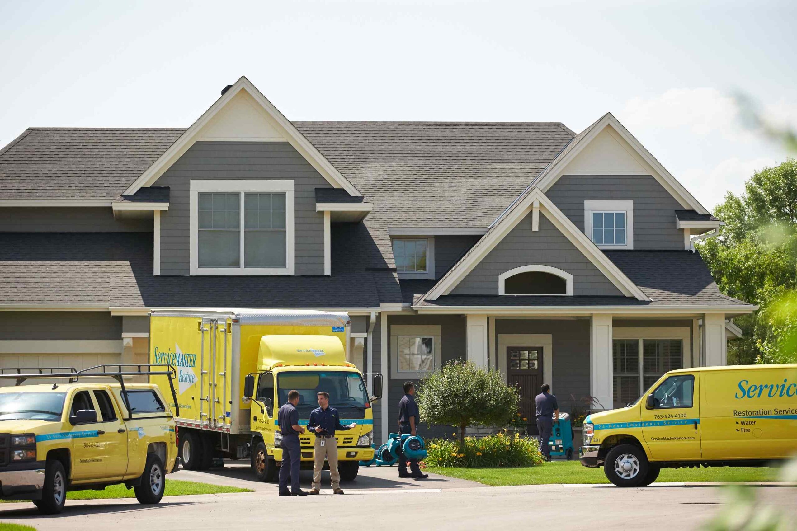 ServiceMaster crew located on a job site